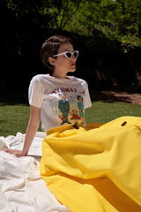 High-Waisted Linen Midi Skirt with Front Button Design and Side Pockets