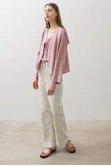 High-Waisted Wide-Leg Linen Pants with Raw Hem and Tailored Seams for Effortless Chic Style