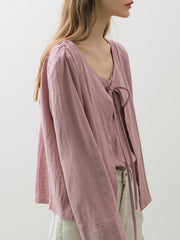 Lightweight Linen Camisole Top with V-Neckline and Adjustable Spaghetti Straps for Summer Comfort