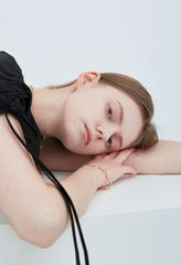 Sleeveless Linen Midi Dress with Waist Tie and Shoulder Drawstrings for Modern Minimal Style