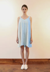 Sleeveless A-Line Linen Dress with Wide Straps and Flowy Silhouette for Women
