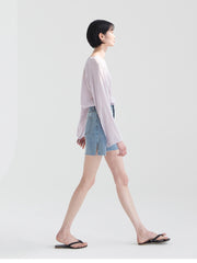 Relaxed Fit Linen Blouse with Flowy Long Sleeves and Soft Textured Finish for Effortless Elegance