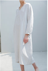 Elegant Sleeveless A-Line Linen Dress with Wide Straps and Flowy Silhouette for Women