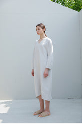 Elegant Sleeveless A-Line Linen Dress with Wide Straps and Flowy Silhouette for Women