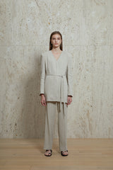 High-Waisted Wide-Leg Linen Pants for Women with Tailored Fit and Comfortable Breathability