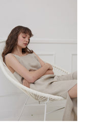 High-Waisted Linen Pants with Wide Legs and Tailored Pleats for Effortless Elegance