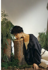 Kristen Linen Cotton Ruffle Top