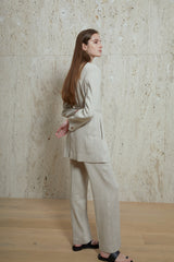High-Waisted Wide-Leg Linen Pants for Women with Tailored Fit and Comfortable Breathability