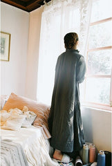 Vestido largo con volantes de lino y algodón Sofia