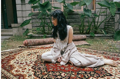 Carla Linen Cotton Ruffle Sleeveless Top