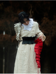 Bufanda plisada de lino y algodón