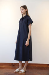 Sleeveless V-Neck A-Line Linen Dress with Wide Straps and Flowy Silhouette