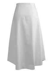 A-Line High Waist Linen Skirt With Clean Seam Detail And Midi Length For Timeless Elegance