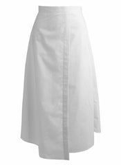 A-Line High Waist Linen Skirt With Clean Seam Detail And Midi Length For Timeless Elegance