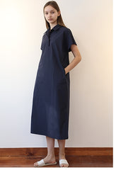 Sleeveless V-Neck A-Line Linen Dress with Wide Straps and Flowy Silhouette