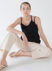 High-Waisted Linen Pants with Pleated Front and Tailored Fit for Sophisticated Everyday Wear