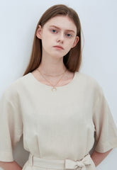 Chic Short Sleeve Linen Jumpsuit with Waist Tie and Pockets for Effortless Summer Style