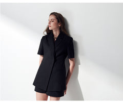 High-Waisted Linen Shorts With Minimal Waistband And Tailored Flat-Front Finish