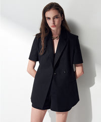 High-Waisted Linen Shorts With Minimal Waistband And Tailored Flat-Front Finish