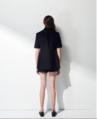 High-Waisted Linen Shorts With Minimal Waistband And Tailored Flat-Front Finish
