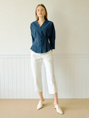 Women's Linen Cropped Pants with High Waist and Straight Leg – Lightweight Summer Trousers