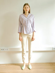 Women's Linen Straight-Leg Pants with High Waist – Lightweight Tailored Trousers for Summer