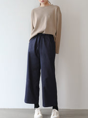 High-Waisted Wide Leg Linen Pants for Women – Relaxed Fit, Breathable Summer Trousers