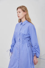 Relaxed-Fit Midi Shirt Dress Crafted From Breathable Linen Fabric