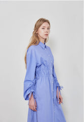 Relaxed-Fit Midi Shirt Dress Crafted From Breathable Linen Fabric