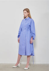 Relaxed-Fit Midi Shirt Dress Crafted From Breathable Linen Fabric