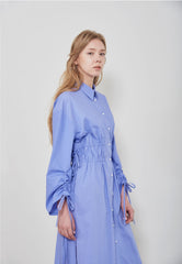 Relaxed-Fit Midi Shirt Dress Crafted From Breathable Linen Fabric