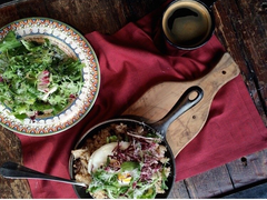 Mantel individual de lino y algodón