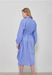Relaxed-Fit Midi Shirt Dress Crafted From Breathable Linen Fabric