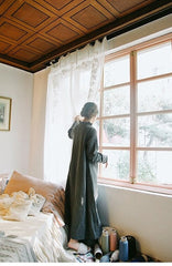 Vestido largo con volantes de lino y algodón Sofia