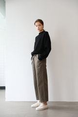Wide-Leg Linen Pants with Elastic Waist and Drawstring | Breathable High-Rise Trousers