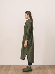 Women's Longline Linen Shirt Jacket with Button Front and Utility Pockets – Lightweight Layering Piece