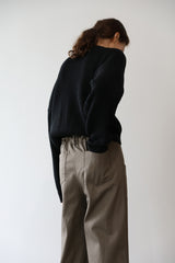 Wide-Leg Linen Pants with Elastic Waist and Drawstring | Breathable High-Rise Trousers