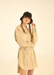 Oversized Cotton Poplin Shirt with Long Sleeves and Button-Down Front for Modern Minimalist Style