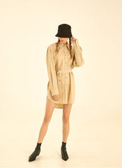 Oversized Cotton Poplin Shirt with Long Sleeves and Button-Down Front for Modern Minimalist Style