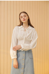 Button-Front Denim Midi Skirt With High Waist and Patch Pocket Detailing