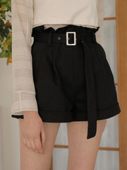 Linen Blouse With Smocked Waist, Tie Neckline, And Puff Sleeves For A Romantic Silhouette