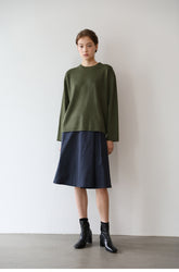 Elegant High-Waisted A-Line Skirt in Breathable Pure Linen Fabric for Timeless Comfort and Style