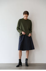 Elegant High-Waisted A-Line Skirt in Breathable Pure Linen Fabric for Timeless Comfort and Style