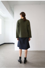 Elegant High-Waisted A-Line Skirt in Breathable Pure Linen Fabric for Timeless Comfort and Style