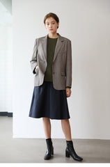Elegant High-Waisted A-Line Skirt in Breathable Pure Linen Fabric for Timeless Comfort and Style