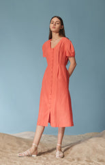 Short Sleeve Linen Jumpsuit with Wide-Leg Fit and Tailored Waist for Effortless Style