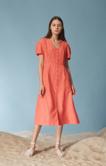 Short Sleeve Linen Jumpsuit with Wide-Leg Fit and Tailored Waist for Effortless Style