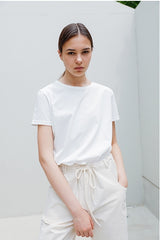 High-Waisted Wide-Leg Linen Pants with Adjustable Drawstring Waist for Effortless Elegance