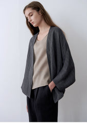 Women's Cropped Linen Pants – Relaxed High-Waist Trousers with Tapered Leg and Lightweight Feel