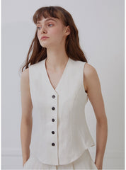 High-Waisted Linen Pants With Wide Legs And Soft Pleats For Effortless Styling